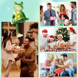 Grappige Drinkende Kikker Bloempot Decoratie, Miniatuur Kikkerbeeldjes Bloempot Knuffeldier Buiten Schattig Dierfiguur Ornament voor Tuin Gazon Huis Hek Balkon Terras Decoratie — thumbnail 2