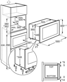 Inbouw Magnetron - Grillfunctie Oven - Snel Maaltijden Bereiden - Touch Control Bediening - 20 Liter Capaciteit - Zwart RVS — thumbnail 4