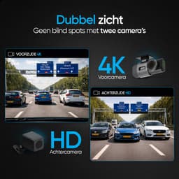 SecurLens Y PRO Dashcam 4K – Voor & Achtercamera – Dashcam Voor Auto – incl. 64GB SD kaart — thumbnail 3