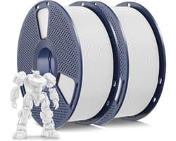 PETG Filament Set - 3D Printer Draad - 3D Printen - Minder Rek Goede Hechting - 2 kg - Wit