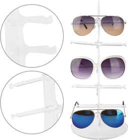 Transparante Sieradenstandaard voor Zonnebrillen, 5 Pairs Houder voor Plastic Monturen, Praktische en Duurzame Organiser voor Brillen en Sieraden — thumbnail 3
