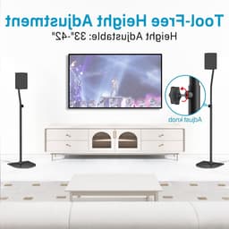 Verstelbare Surround Speaker Statieven van 84 tot 107 cm voor Kleine Satellietluidsprekers - Ideaal voor Thuisbioscoop en Geluidsinstallaties — thumbnail 5