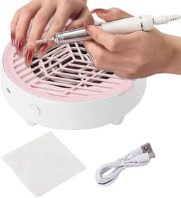 Nagel Stof Afzuiger - Nagelstof Collector - Schoon Werken - Stille Elektrische Extractor - 15x15x4.5 cm — thumbnail 1