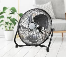 Ventilator Hoog Vermogen - Vloer Ventilator - Koelte Bieden - Grote Ventilatie Capaciteit - 35 cm - Zwart — thumbnail 4