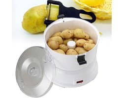 Automatische Aardappelschiller - Elektrische Schilmachine - Snel Groenten Schillen - Krachtige Koperen Motor - 1.7kg Capaciteit - Wit