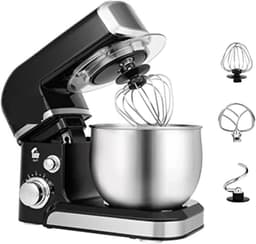 Staande mixer - Keukenmachine - Bakken en mixen - 6 snelheden - Compact formaat - Wit — thumbnail 1