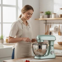 Krachtige Keukenmachine 2000W met RVS Kom 8.5L Planetaire Mixer 6 Snelheden — thumbnail 2