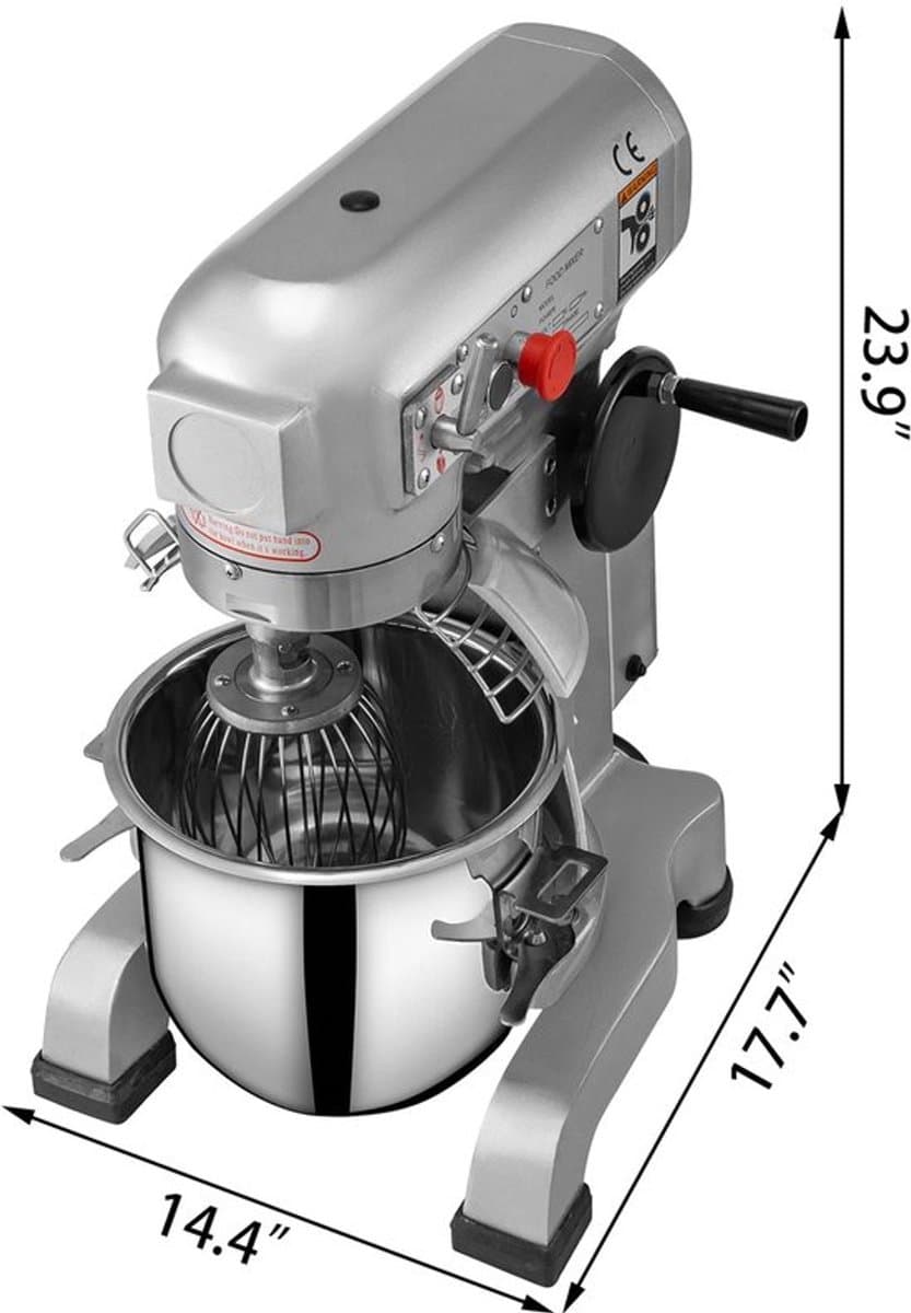 Keukenmixer – Elektrische Mixer – Deegkneder – Mixervoet – 10 Liter Kom – 450 Watt – 3 Snelheden — afbeelding 1
