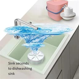 Mini Vaatwasser - Aanrecht Vaatwasser - Hygiënisch Afwassen - Kunstmatige Watervortex - 140x70mm - Roze — thumbnail 4