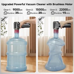 Thijox - Draadloze Handstofzuiger met Accu, 25000 PA Autostofzuiger, 3 Versnellingen, 220.000 Omw/min, Elektrische Stofventilator voor Auto, Keuken, B — thumbnail 2