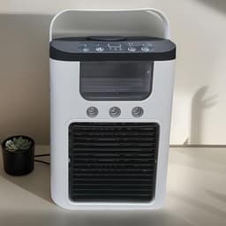 Luchtkoeler - Mini Airco Ventilator - Persoonlijke Koeling - Stille Werking Nevel - 23.5 x 10.5 x 23.5 cm - Zwart — thumbnail 3