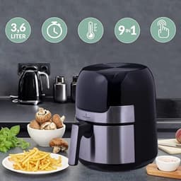 Heteluchtfriteuse - Airfryer zonder olie - Gezond koken - Touchscreen bediening - 35 Liter - Zwart — thumbnail 2