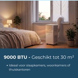 Evolar Mobiele Smart Airco - 9000 BTU - WiFi - App & Afstandsbediening - Airconditioner - met Afvoerslang - Slaapkamer, Woonkamer, Thuiskantoor - EVO-009CW — thumbnail 4