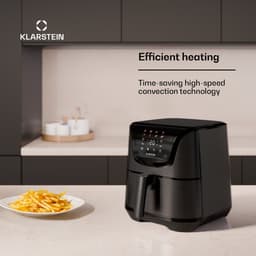 Klarstein Aerovital Deluxe Heteluchtfriteuse / Air fryer - 1700 W - 8 Functies - Inclusief Accessoires - 200°C - Timer - Zwart — thumbnail 2