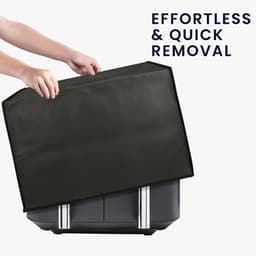 kwmobile heteluchtfriteuse beschermhoes geschikt voor Ninja Foodi MAX Dual Zone (9,5L) - Kunststof hoes voor friteuse in donkergrijs — thumbnail 5