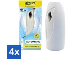 Airpure - Luchtverfrisser - Freshmatic - Automatische Luchtverfrisser - Continue Geurverspreiding - 1 Luchtverfrisser - Voordeelverpakking - 4 stuks