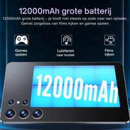2025 5G Nieuwe 10,36 Inch Tablet Android met 12GB RAM, 256GB ROM, Android 12000mAh Batterij, 16MP + 32MP Camera, 10-Core, Dual Sim Netwerk, Bluetooth - Silver — thumbnail 4