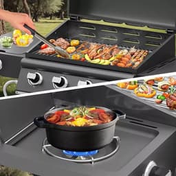 BORVAT® - homelux -15kW Gasbarbecue Grillwagen met 4+1 Branders en Zijbrander - Gasgrill BBQ — thumbnail 3