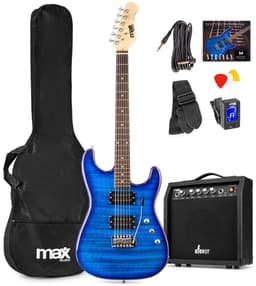 Max GigKit Elektrische gitaar 4/4 - Met 40 Watt versterker en accessoires - Donker blauw — thumbnail 1