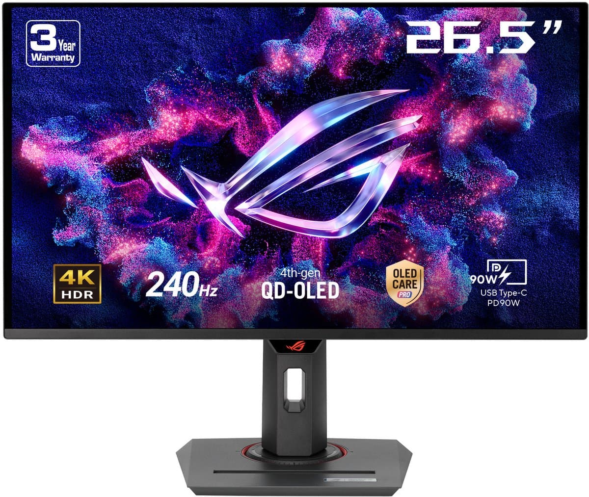 ASUS ROG Strix OLED XG27UCDMG - 4K OLED Gaming Monitor - USB-C 90W Power Delivery - 240hz - 27 inch — afbeelding 1