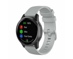 Siliconen Smartwatch bandje - Geschikt voor Garmin Vivoactive 4s silicone band - 40mm - grijs - Horlogeband / Polsband / Armband