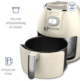 Retro Airfryer - 4 L met digitale timer - Wit — thumbnail 5