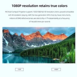 Xiaomi - Mi Smart Compact - Beamer - Projector Beamer - Mini Meamer - HDR 10 - FHD 1080p - DLP Automatische focus - met WiFi 5.0 - 500 ANSI Lumens - Android 11.0 - Wit — thumbnail 3