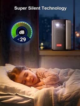 Byintek - P70 - Beamer - Projector Beamer - Mini Meamer - 960x540dpi - 20W - DLP Automatische focus - met WiFi - 300 ANSI Lumens - Zwart — thumbnail 3