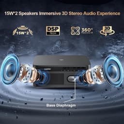 Beamer Android Versie - 200 W Vermogen - 1920 x 1080 Resolutie - LCD - Wit - Voor Thuis En Zakelijk — thumbnail 3