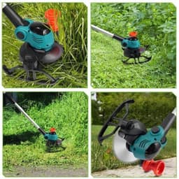 Handmaaier - Grasmaaier - Grastrimmer - Grasschaar - Grasmachine - 3000W - 6-Inch - Elektrische/Accu - Grastrimmer met 90° Verstelbare Kop – Tuingereedschap voor Precisiewerk - 21V/18V Compatibel - Inclusief 2x Accu — thumbnail 1
