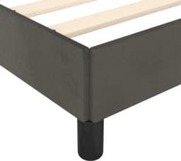 Bedframe, donkergrijs, 90 x 190 cm, fluwelen familiebed, bedframe voor slaapkamer, hotel, logeerkamer — thumbnail 2