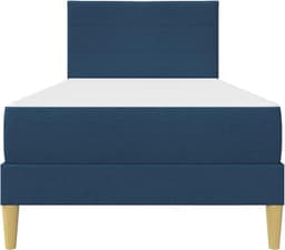 Bedframe met matras 80 x 200 cm, blauw polyester eenpersoonsbed — thumbnail 3