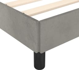 Bedframe, lichtgrijs, 160 x 200 cm, fluwelen frame voor logeerkamer, slaapkamer, hotel, logeerkamer — thumbnail 2