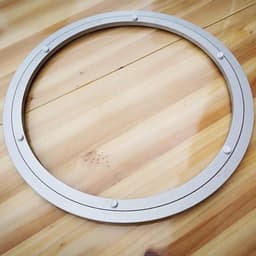 Draaibare tafelbasis - Lager voor platenspeler - Stabiele rotatie - Aluminiumlegering - Verschillende maten - Zilver — thumbnail 1