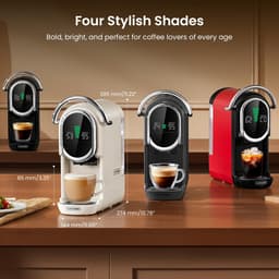 Espressomachine 5-in-1 – 20 Bar – Warm en Koud – 7 Waterstanden – LED Display – 1450 W – Wit — thumbnail 3