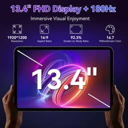 Tablet T60 Pro - 24GB RAM 256GB Opslag - 13,4 Inch IPS Scherm - Octa Core Processor - Android 15 - 10000mAh Batterij - WiFi Tablet PC — thumbnail 3