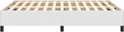 Bedframe, wit, 140 x 200 cm, kunstleer, logeerkamer, bedframe voor slaapkamer, hotelbedframe, familiebed voor slaapkamer, hotel, logeerkamer — thumbnail 3