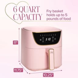 Roze airfryer - Digitaal touchscreen - Koken met hete lucht — thumbnail 2