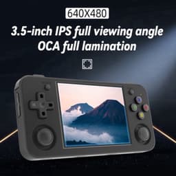 Handheld Gameconsole Paars Doorschijnend - 64 GB Opslag - 3,5 Inch IPS Scherm - Linux Systeem - Retro Spelconsole — thumbnail 1