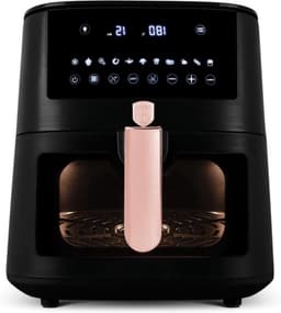 Heteluchtfriteuse - Airfryer frituurpan - Frituren met minder olie - Grote capaciteit - 8 Liter - Zwart Roze — thumbnail 1