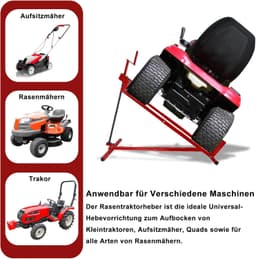 Grasmaaier lift 400 kg - in hoogte verstelbaar 5-95 cm - stabiele stalen maaikrik - onderhoud en reiniging - Luxento — thumbnail 3