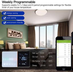 LL0253 WLAN-thermostaat voor wandgasketel, inbouwbox 503, Italiaanse versie, digitaal, programmeerbaar, compatibel met, 3 A 220 V — thumbnail 3
