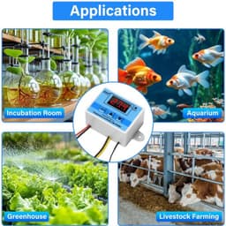 Digitale Temperatuurregelaar,Thermostaat met Verwarming en Koeling,AC220V Digitaal Thermostaat met NTC-sensor voor Homebrewing,Vergister,Kas Terrarium — thumbnail 3
