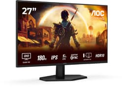 AOC G4 Q27G42XE - QHD IPS Gaming Monitor - Esports Base - 0.5ms - 180hz - Speakers - 27 inch — thumbnail 5