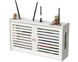 Draadloze Router Opbergdoos - PVC Wifi Opslag Wandplank voor TV en Set-top Box