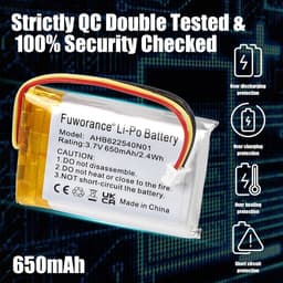 Reservebatterij voor hoofdtelefoon en muis - 650 mAh 3,7 V - compatibel met Momentum 2.0 3.0 - HD 4.40 4.50 - Urbanite XL - Aerox 9 5 - lange levensduur — thumbnail 5