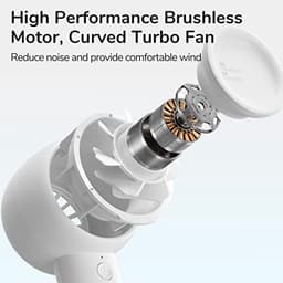 Mini Draagbare Ventilator zonder Bladen - Veilig Ontwerp, Turbo Handventilator met 5 Snelheden, USB Oplaadbaar en Compact voor Reizen — thumbnail 4
