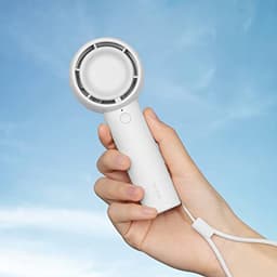 Mini Draagbare Ventilator zonder Bladen - Veilig Ontwerp, Turbo Handventilator met 5 Snelheden, USB Oplaadbaar en Compact voor Reizen — thumbnail 5