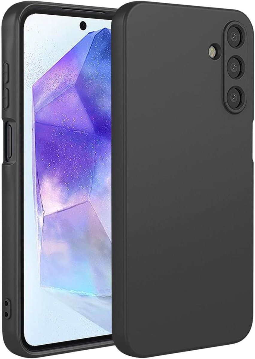 Allecto plus - Ultradunne siliconen hoes voor smartphone, schokbestendig en huidvriendelijk - Zwart — afbeelding 1