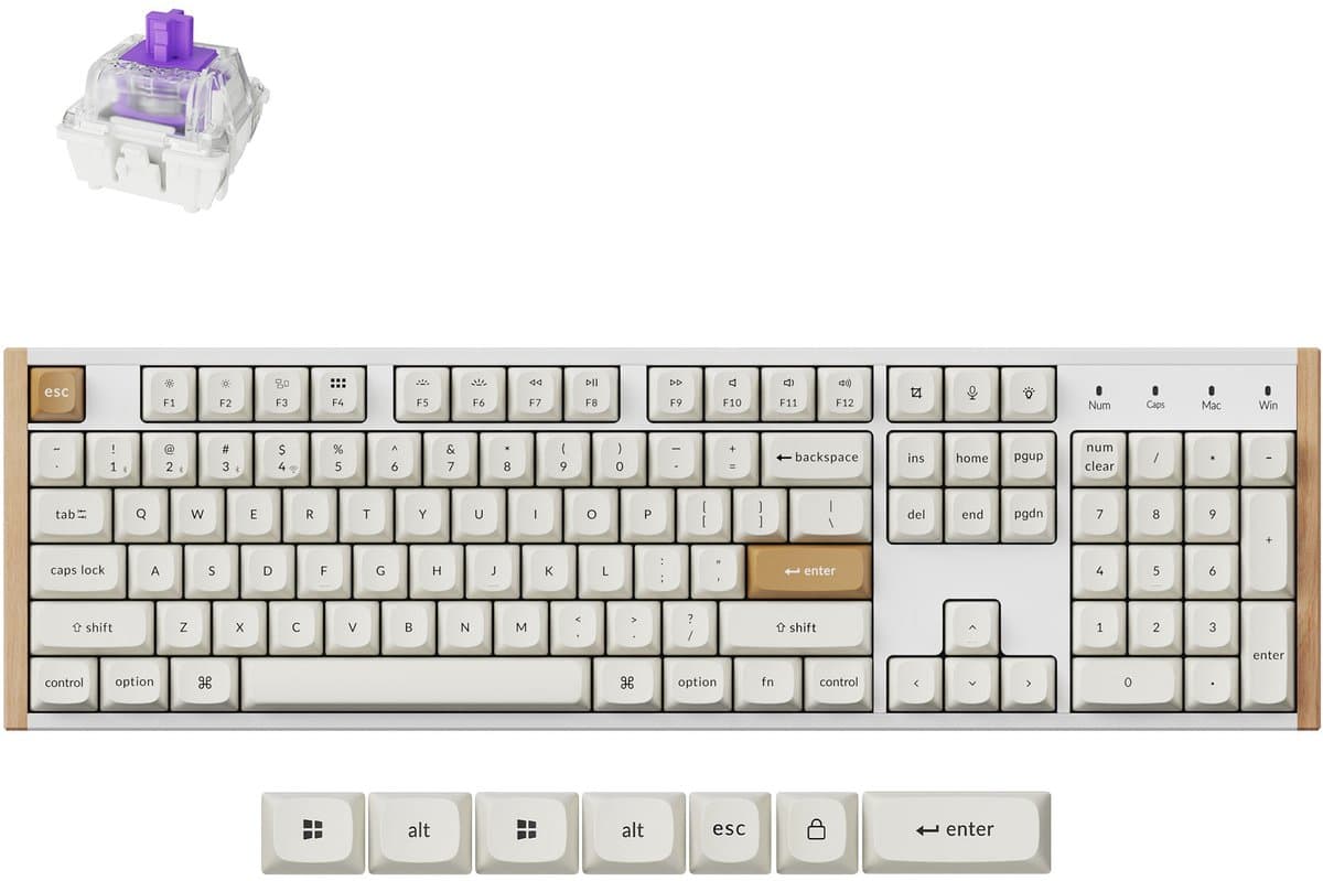 Keychron K10 HE toetsenbord special edition wit/hout Magnetic Nebula switch — afbeelding 1